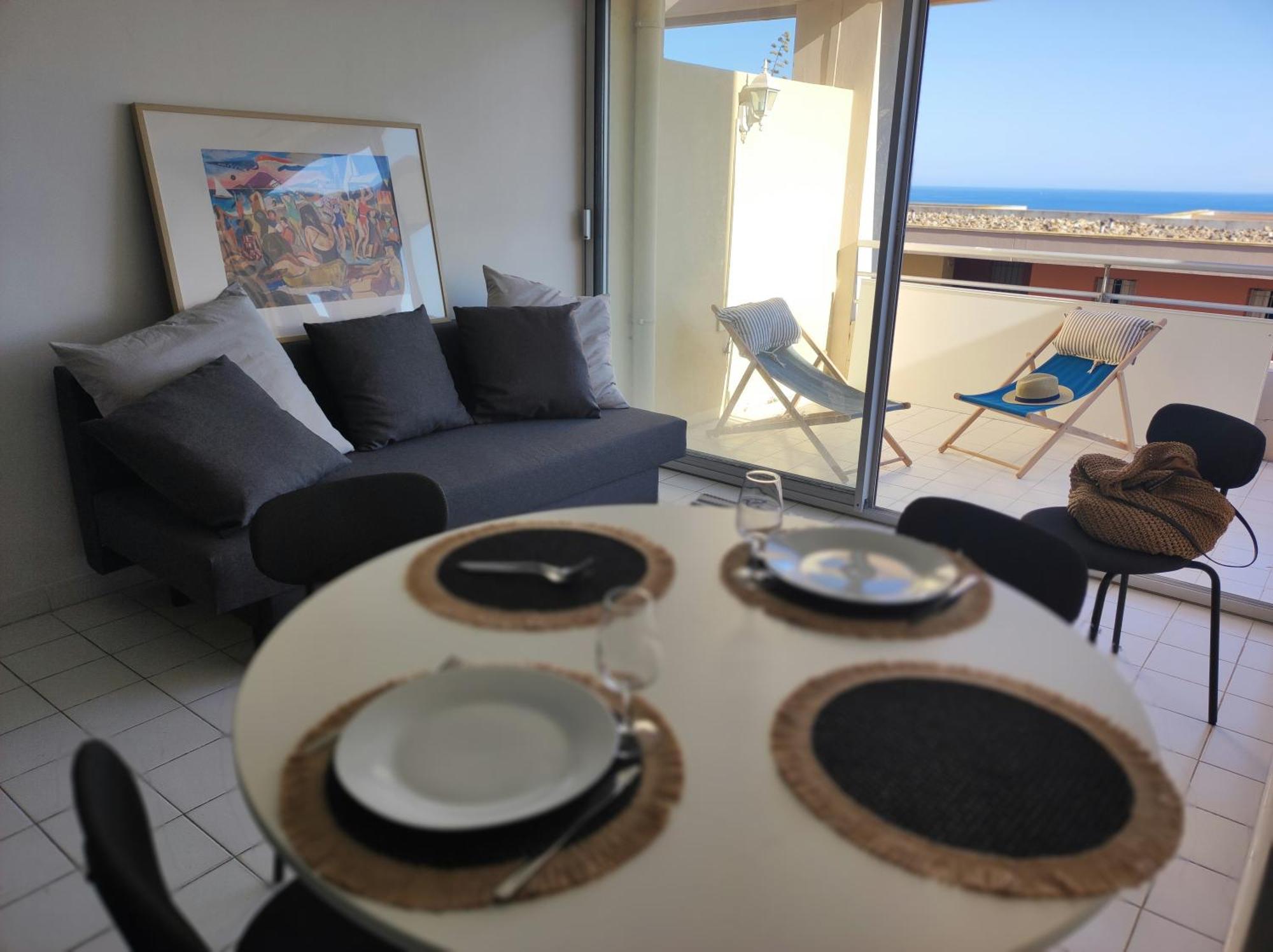 Appartement Vue Bleu Azur Sète Extérieur photo