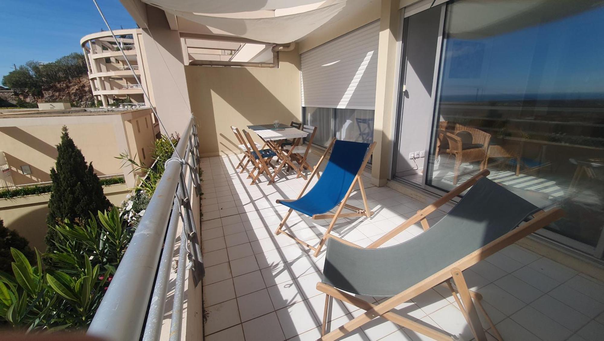 Appartement Vue Bleu Azur Sète Extérieur photo